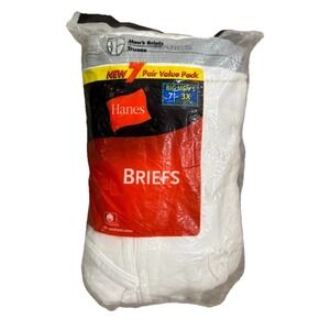 Hanes 2003 100% Cotton Men's Briefs Underwear 7 Pack Size 3XL 50-52" Preshrunk